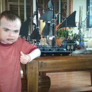 Charlie With His Pirate Ship