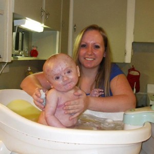 Jackson enjoying a bath!