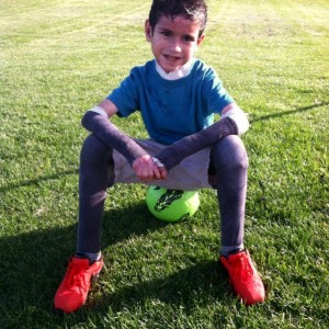 Samuel plays soccer!