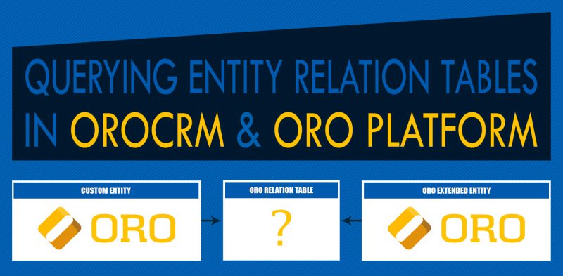 Querying Relation Tables OROCRM ORO Platform